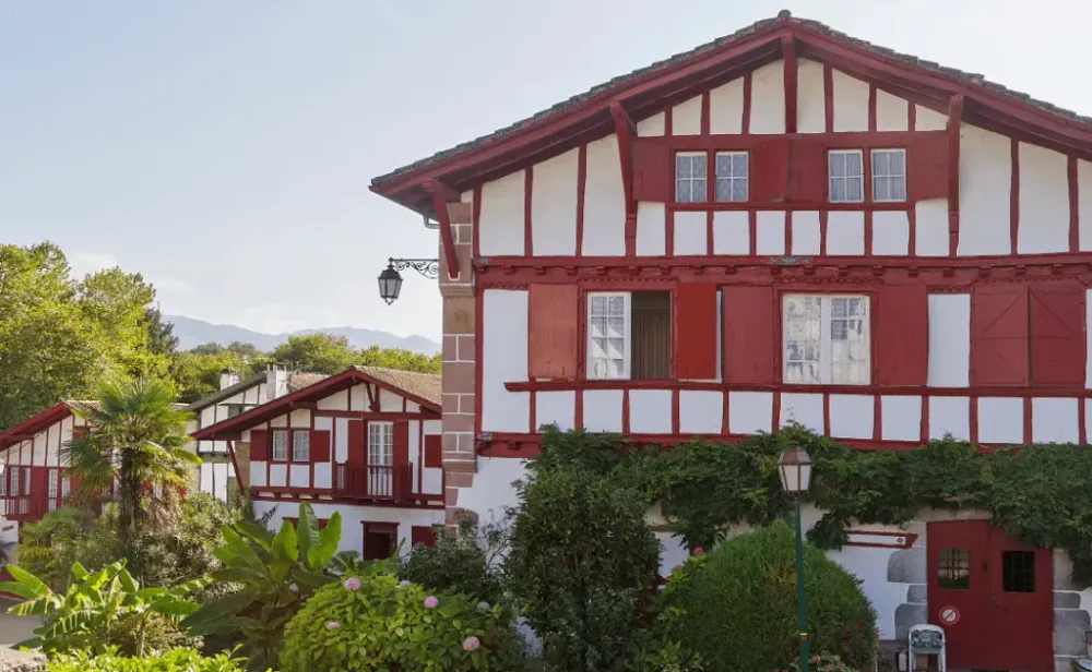 Espelette town in the basque region of the south of France